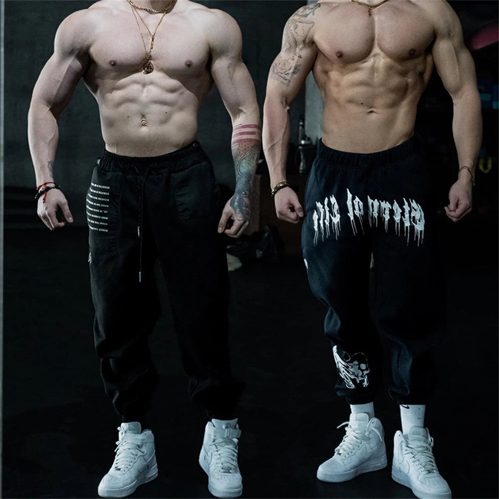 Autumn Spring New Brand Mens Gym Joggers Cotton Pants Streetwear Sweatpants Sport Leggings Trousers Fitness Bodybuilding Bottoms