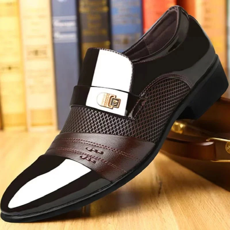 Office Floral Pattern Men Formal Leather Luxury Fashion Groom Wedding Oxford Formal Shoes Men Erkek Deri Ayakkabı Modelleri