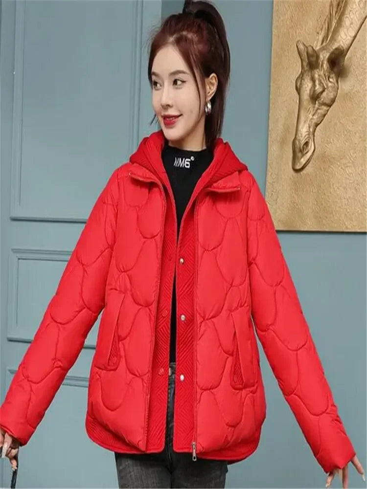 2024 Fashion Coats Korean Style Loose Comfort Quilted Coat Women Jacket Women Parkas Warm Jackets Casual Coat New Winter Clothes