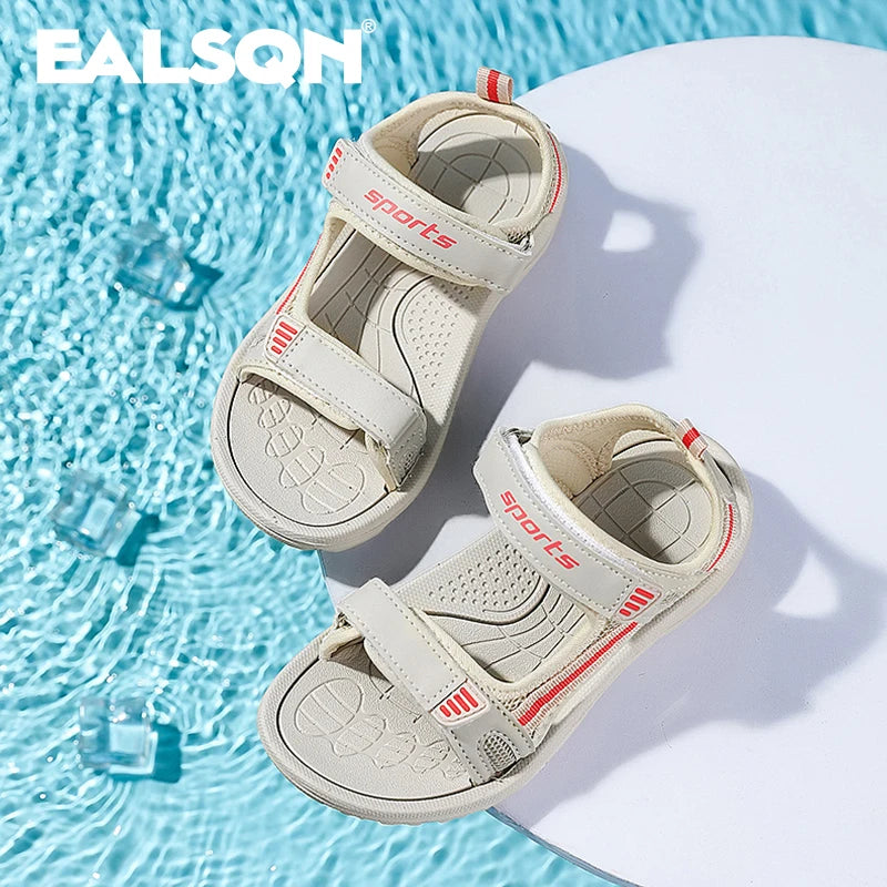 Summer Beach Water Children Sandals Fashion Shoes Lightweight Non-slip Soft Bottom Shading Leather Boys Comfortable