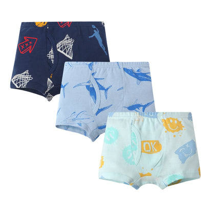 Sale New High Quality Boys Boxer Shorts Panties Kids children dinosaur car underwear 2-10years Old 3pcs/lot students