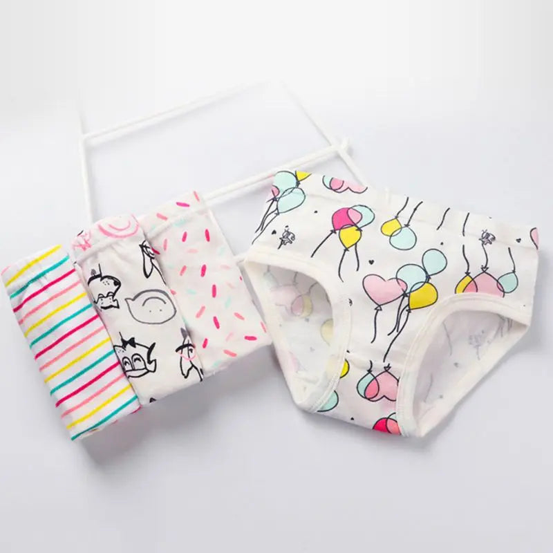 3Pcs/lot Kids Panties Girls Cotton Soft Printed Briefs Toddler Child Soft Comfortable Breathable Underpants Children Underwear