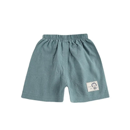 1-5 Years Kids Summer Shorts Boys Korean Style Cotton and Linen Short Pants Toddler Little Children Cute Shorts