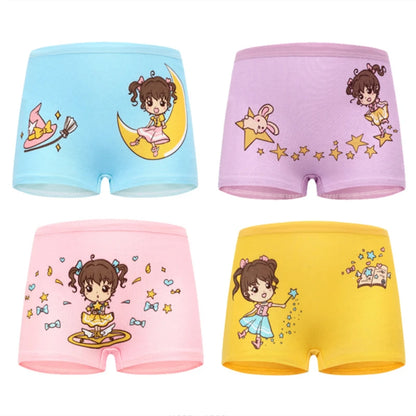 4pcs/lot Cartoon girls briefs Panties 100% Cotton Short Pants Cartoon Panties Girls' Underwear