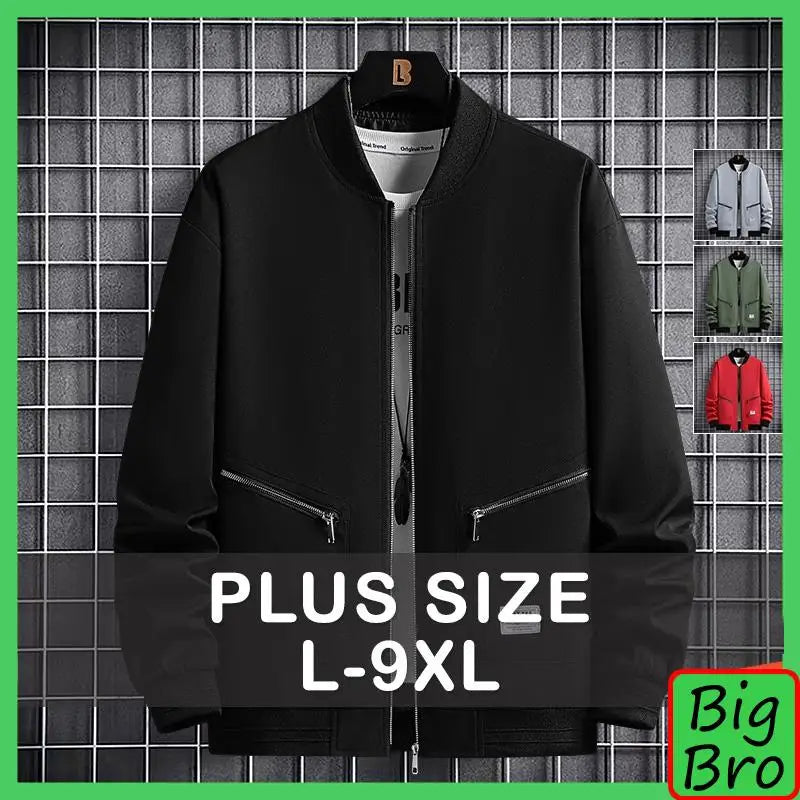 Plus Size Men Jacket 7XL 8XL 9XL Bomber Jacket Zipper Coat Man Autumn Winter Outerwear 점퍼 Chaquetas Hombre Jaqueta De Masculino