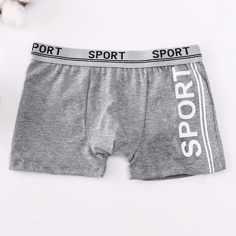 4PCS 9-14Y  cotton Children's short pants boys' boxer bottoms underwear children yough boy boxer briefs underpants