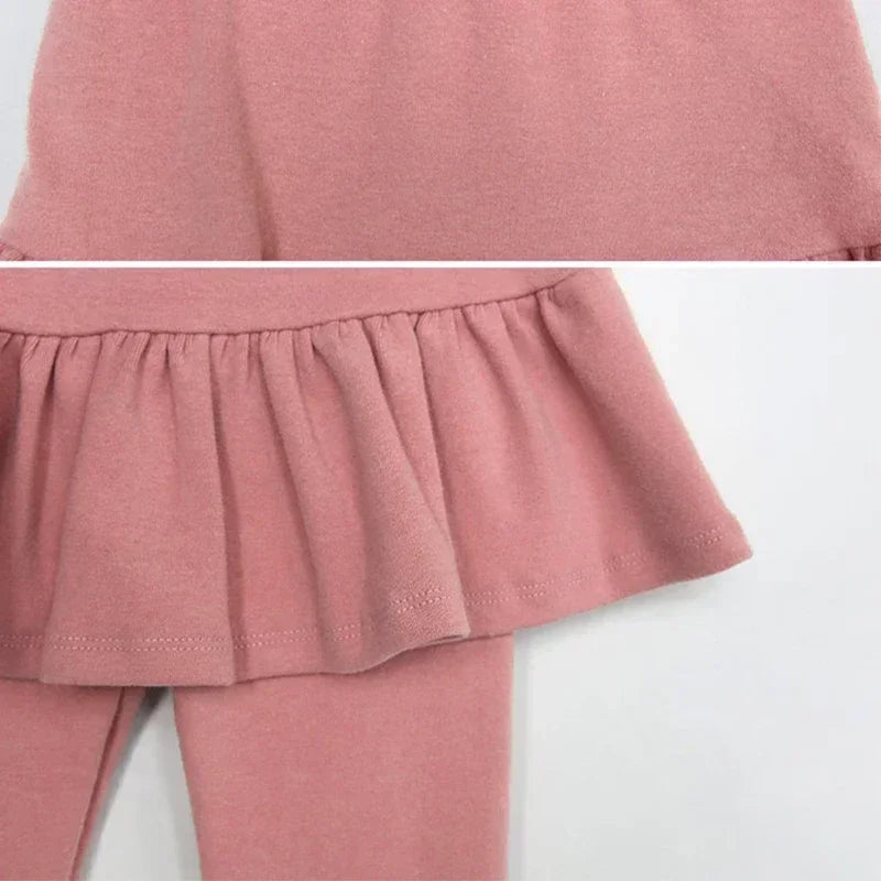 Girls Skirt Leggings Kids Skirt-pants 2024 Spring Autumn Teens Pant 2 To 12Yrs Children's Candy Color Clothing Korean Style