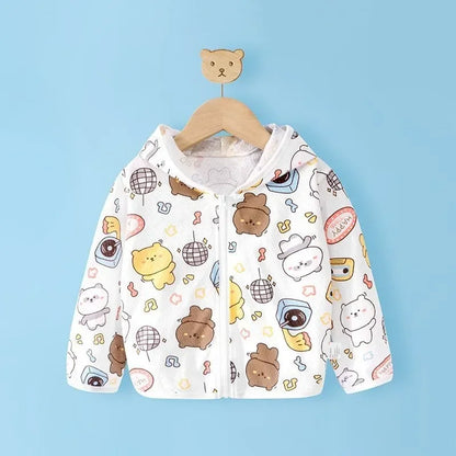 2024 Baby summer jacket Baby boys and girls pure cotton skin clothes air-conditioned clothes