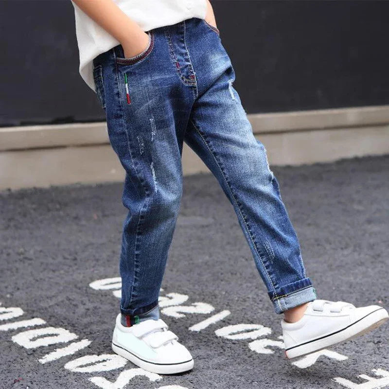 IENENS Kids Boys Clothes Jeans Pants Children Wears Denim Clothing Infant Baby Trousers Bottoms 4 5 6 7 8 9 10 11 Years