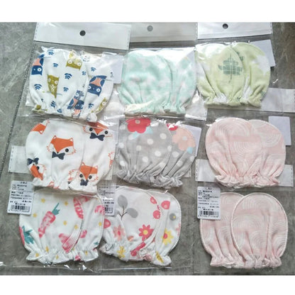 10 Pairs/Lot Baby Gloves Newborn Cotton Floral Cartoon Cute Resuable Hospital 0-3 Months Unisex Baby Girl Boy Mittens