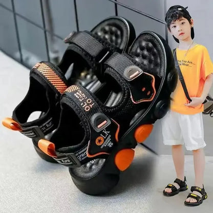 Boys Beach Sandals Kids Summer Shoes 2024 Summer New Children Sports Casual Sandals for Medium Big Boy Anti-skid Fashion 26-37