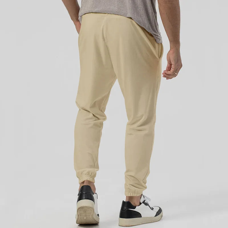 Summer Solid Color Plus-size Casual Pants Men's Trend Casual Leg Pants Men's Pants Breathable Trousers Straight Tube Loose pants