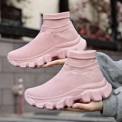 Shoes For Women Men Brand Comfortable Sock Boot Light Ankle Boots Couples Casual Sneakers Non-slip Thick Soled Tenis Luxury Shoe