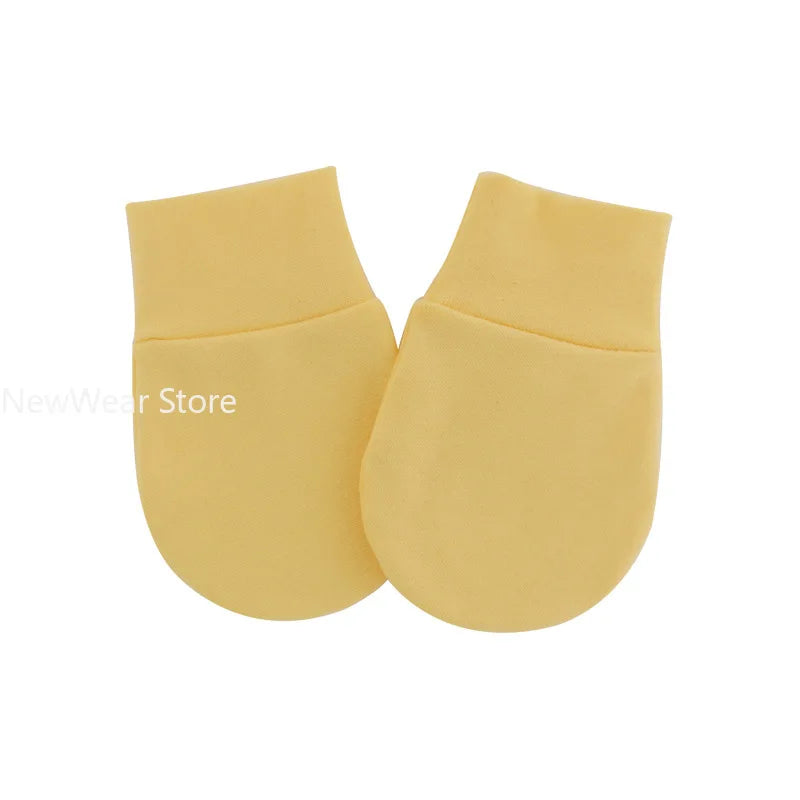 2PCS Baby Anti Scratching Soft Cotton Gloves Newborn Protection Face Scratch Anti-Grab Mittens Kids Infant Handguard Supplies