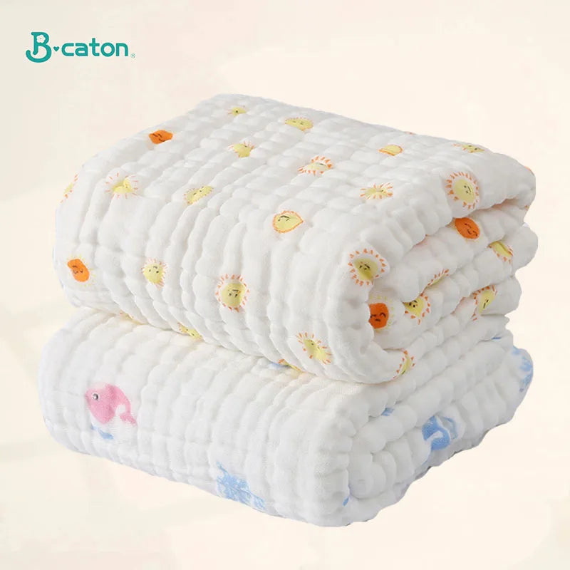 Cotton Baby Bath Towel Boys Girls Towel Blanket For Newborn Baby Bathrobe 6 Layers Gauze Washcloth Infant Swaddle