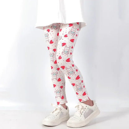 Baby Girls Leggings Kids Pencil Pants Casual Floral Trousers Slim Leggings Teens Nine Point Pant 2025 Spring Children's Clothing