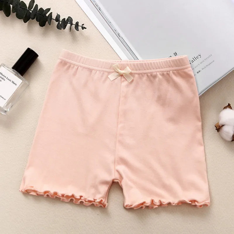 Children Girls Stretchy Safety Panties Kids Cotton Toddler Child Underwear Children's Briefs Short Solid Color For 3-12 Years