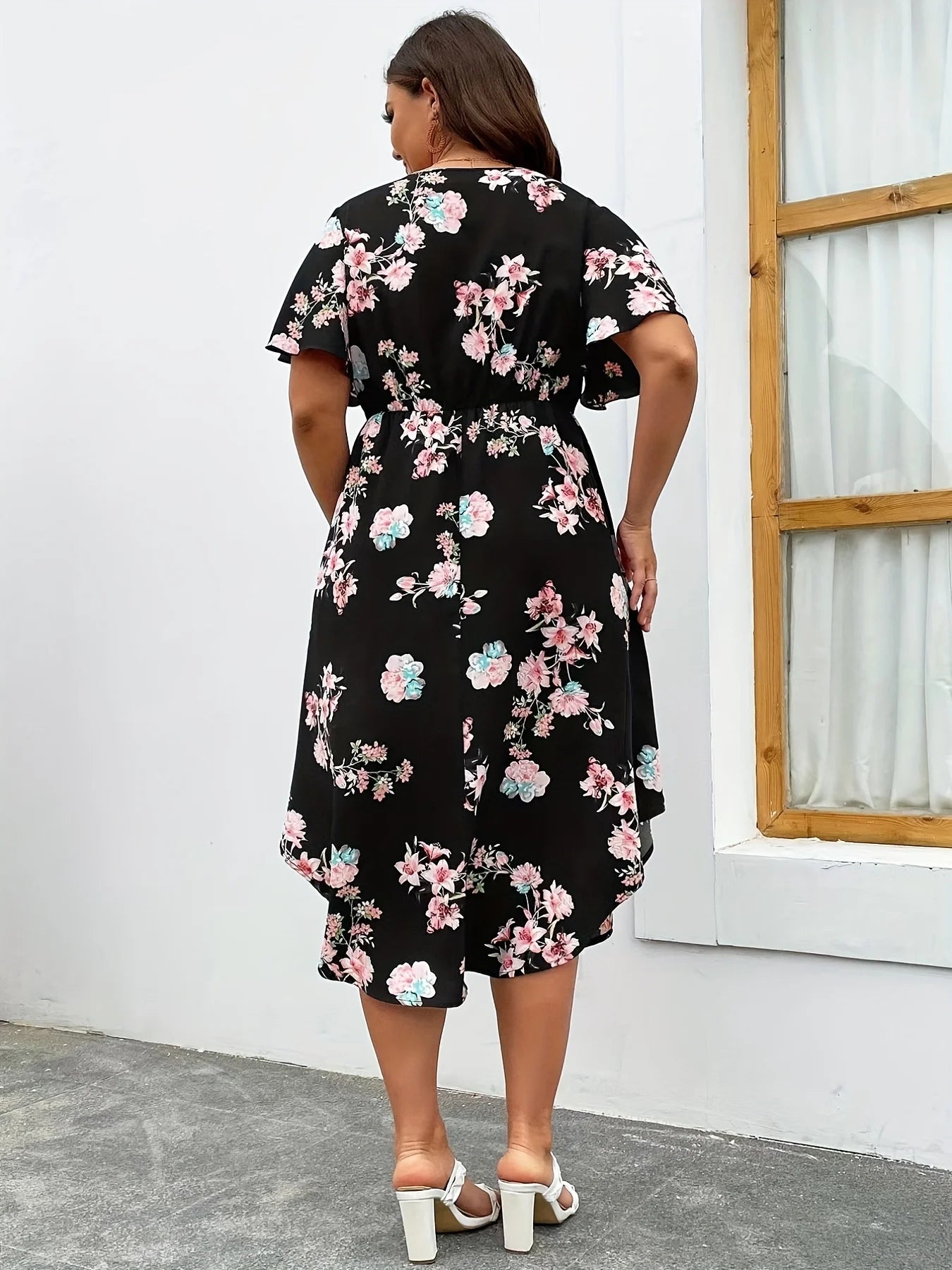 Europe and the  cross-border printed plus-size dress  LYQ033