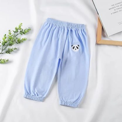 1 2 3 4 5 Years Summer New Children's Cotton Anti- Mosquito Pants for Boys Little Girls Thin Loose Casual Bloomers