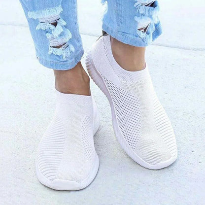 Fashion 2024 New Casual Shoes Women's Sneakers Trainers Breathable Women Sneakers Slip On Sock Shoes For Women Ladies Flat Shoes