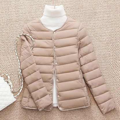 Autumn Winter Thin Light Liner Warm Parkas Women 2024 Lightweight Short Down Cotton Jacket Woman All Match Cotton Padded Coats