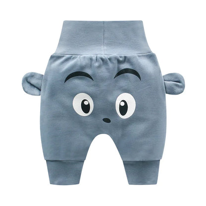 Baby Cute Pants Boys Girl Cartoon High Waist Protection Belly Children Toddler Spring Autumn Newborn Trousers