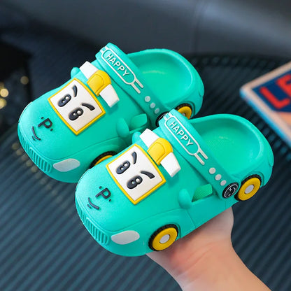 Cute Children's Slippers Summer New Closed Toe Hole Shoes Breathable PVC Indoor Baby Sandals Light Anti Slip Home Slippers 슬리퍼