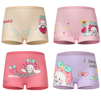 4pcs/lot Cartoon girls briefs Panties 100% Cotton Short Pants Cartoon Panties Girls' Underwear