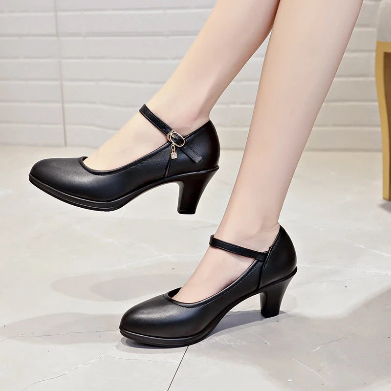 Fashion Women's High Heels, High-end Women's Shoes Women's Luxury Party Shoes Medium Heel 35-41