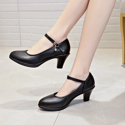 Fashion Women's High Heels, High-end Women's Shoes Women's Luxury Party Shoes Medium Heel 35-41