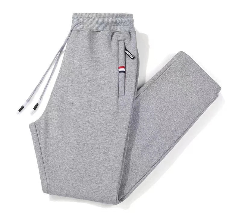 L-8XL Plus Size Casual Pants Men's Autumn Loose Straight Sports Handsome Joggers Large Size Elastic Waist Solid Color Sweatpants