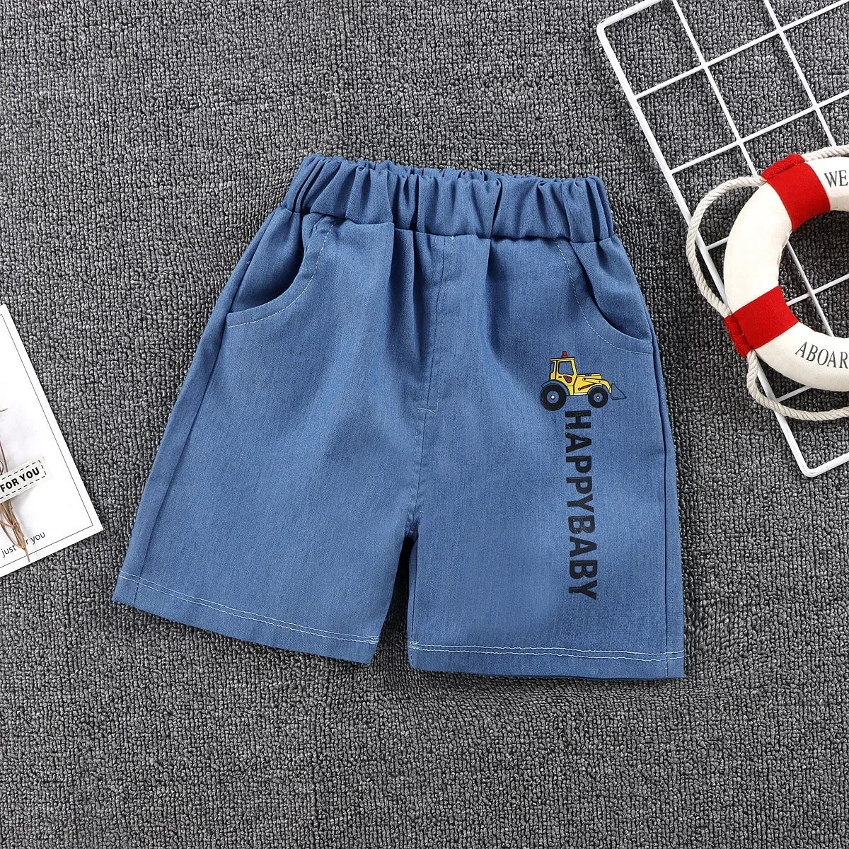 Boys Shorts 2024 Summer Fashion Jogger for Kids Denim Toddler Pants Soft Shorts for Girls 1-6years Children Outfits Clothing