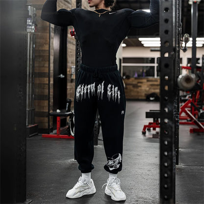 Autumn Spring New Brand Mens Gym Joggers Cotton Pants Streetwear Sweatpants Sport Leggings Trousers Fitness Bodybuilding Bottoms