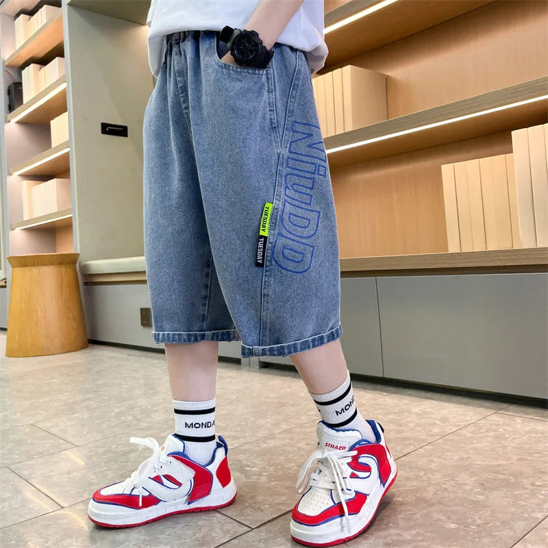 Summer Kids Boys Jeans Shorts Baby Boys Denim Shorts Children Kids Shorts Pants Casual Kids Boy Cowboy Clothes 2-14years