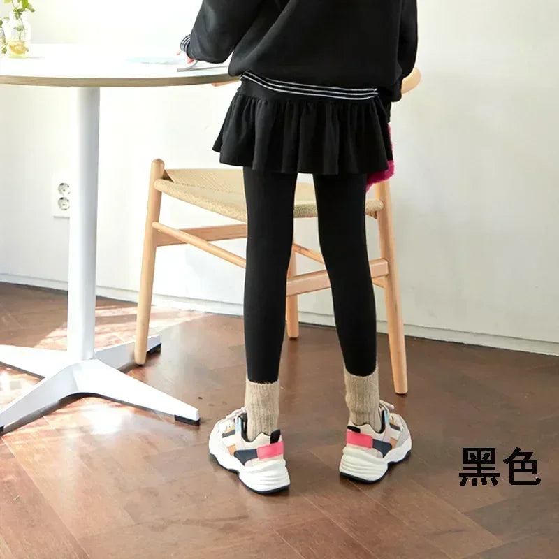 Girls Skirt Leggings Kids Skirt-pants 2024 Spring Autumn Teens Pant 2 To 12Yrs Children's Candy Color Clothing Korean Style