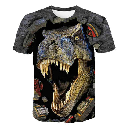 Kids Boys T-shirt Cool Jurassic World Dinosaur T Shirt Boy Clothes Summer Short Sleeve Tee Shirts Children Clothing Girls Tops