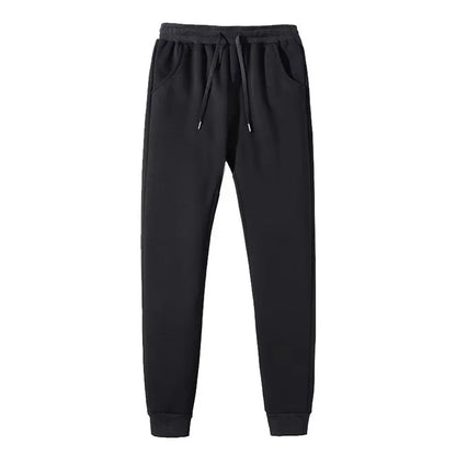 Winter Fleece Pants Thick Warm Thermal Trousers Men Fitness Drawstring Pants Jogging Sweatpants Gym Running Fitness Leggings