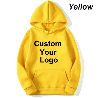 Custom Your Logo Hoodies Men/Women Customize Any Design Style Print Sweatshirt Hooded Autumn Spring Streetwear Hoody Hoodie