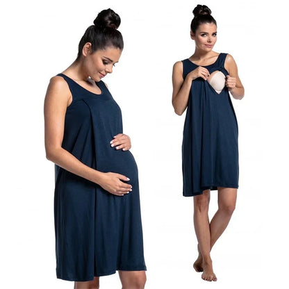 Nursing Nightgown for Breastfeeding Moms: Maternity Pajamas Hospital Sleepwear