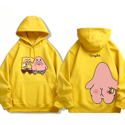 SpongeBob SquarePants and Patrick Star Cartoon Anime periphery Father son hoodie in Spring and Autumn Parent Child Hoodie