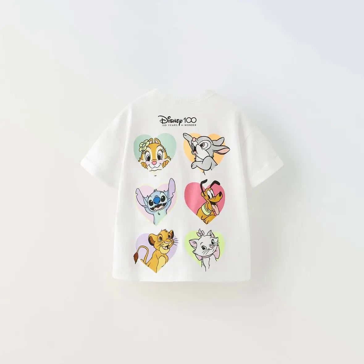 Girls Minnie Printing Tees White T-shirt Fashion Casual Loose Round Neck Base Shirt Simple Versatileple