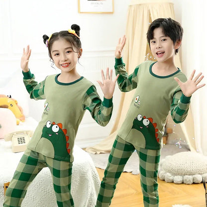 Children Kids Clothes Sets Boys Girls Suit Pajamas Clothing Pants Cartoon Autumn Winter Teenager Sleepwear Outfit Baby Nightwear