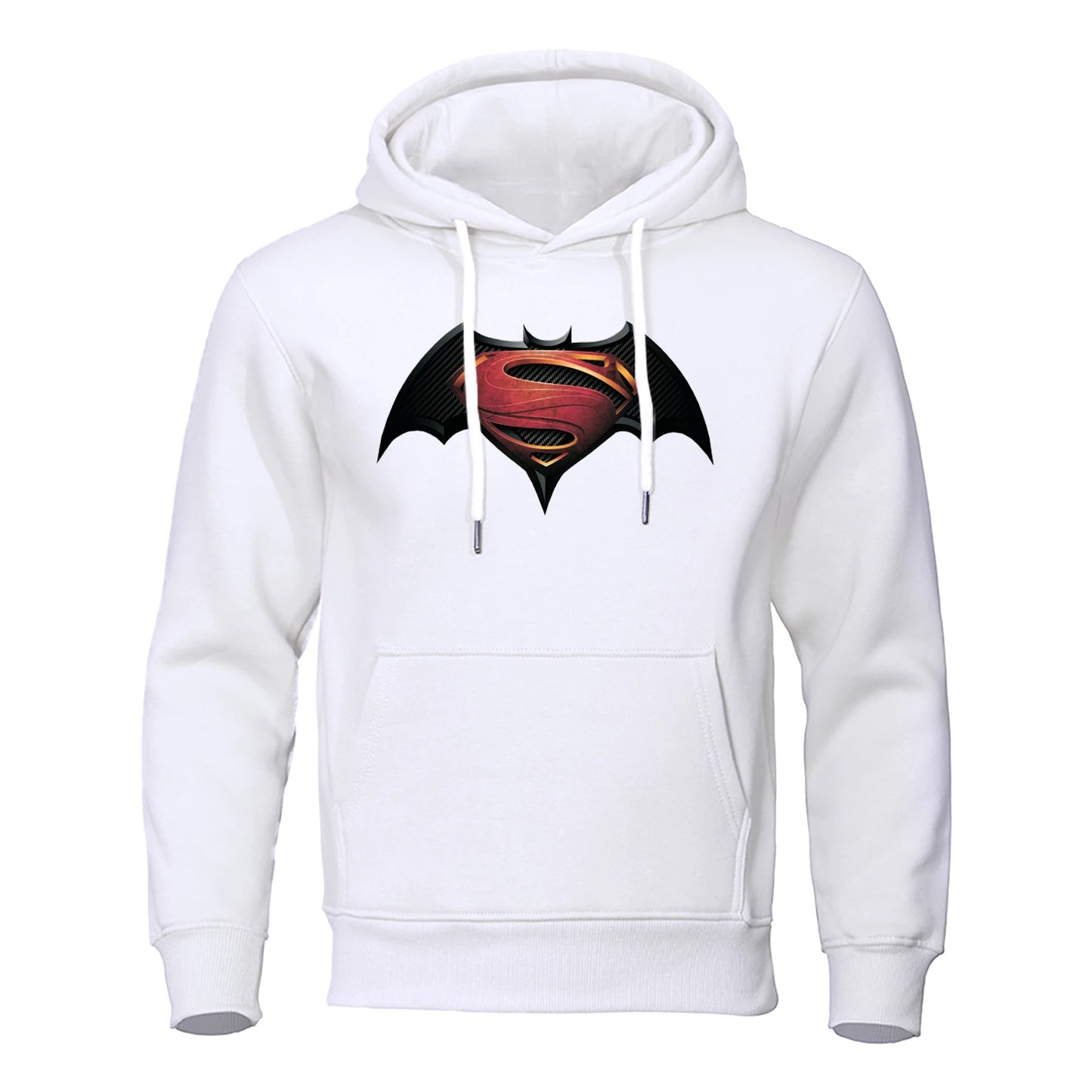 S Pattern On Bats Printing Hoodies Men Casual Comfortable Hoody Loose Fleece Hip Hop Clothes Fashion Pullovers Streetwear Man