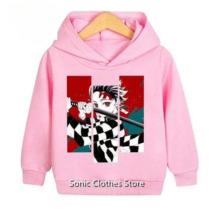 Anime Demon Slayer Kimetsu no Yaiba 3D Printed Hoodies Fashion KidsHoodie Harajuku Sweatshirts Boys Girls Tracksuits Clothes