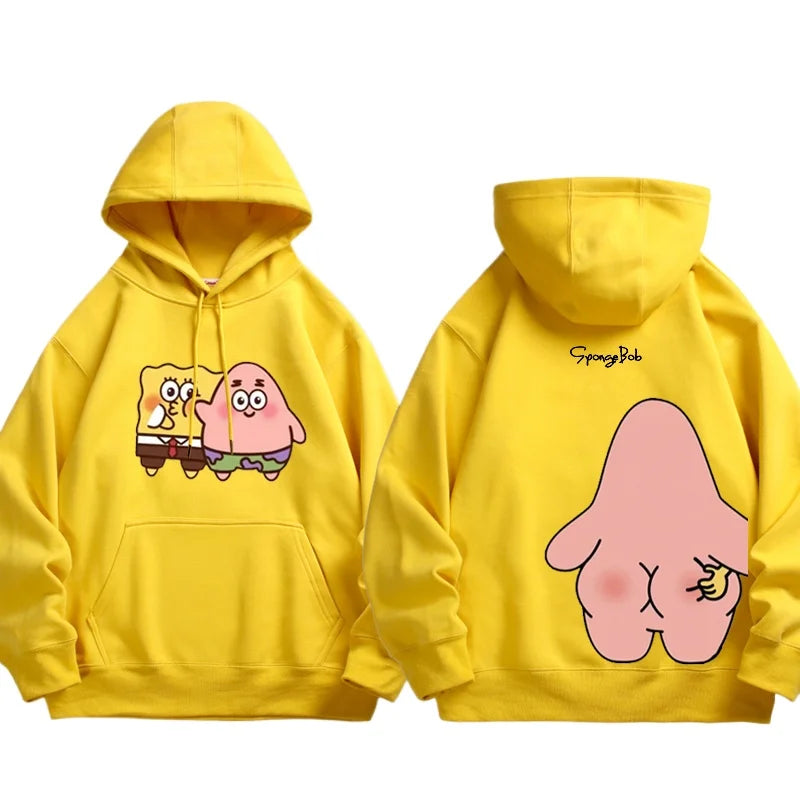 SpongeBob SquarePants and Patrick Star Cartoon Anime periphery Father son hoodie in Spring and Autumn Parent Child Hoodie