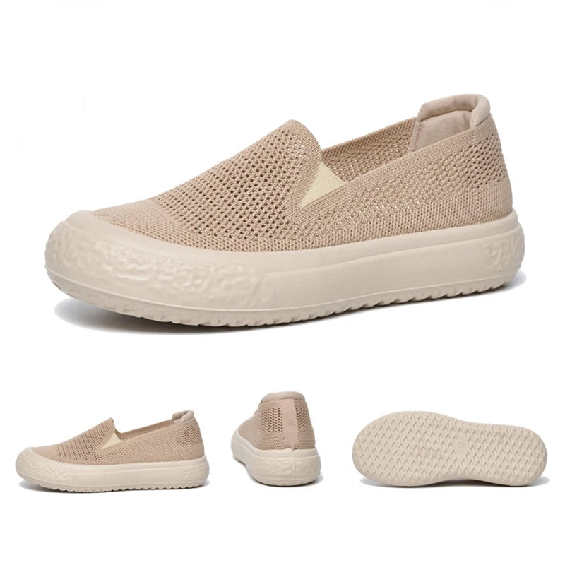 Sneakers Women Casual Shoes Mesh Soft Loafers Bottom Walking Shoes Mom Light Comfortable Footwear Flat Women Shoes 2024