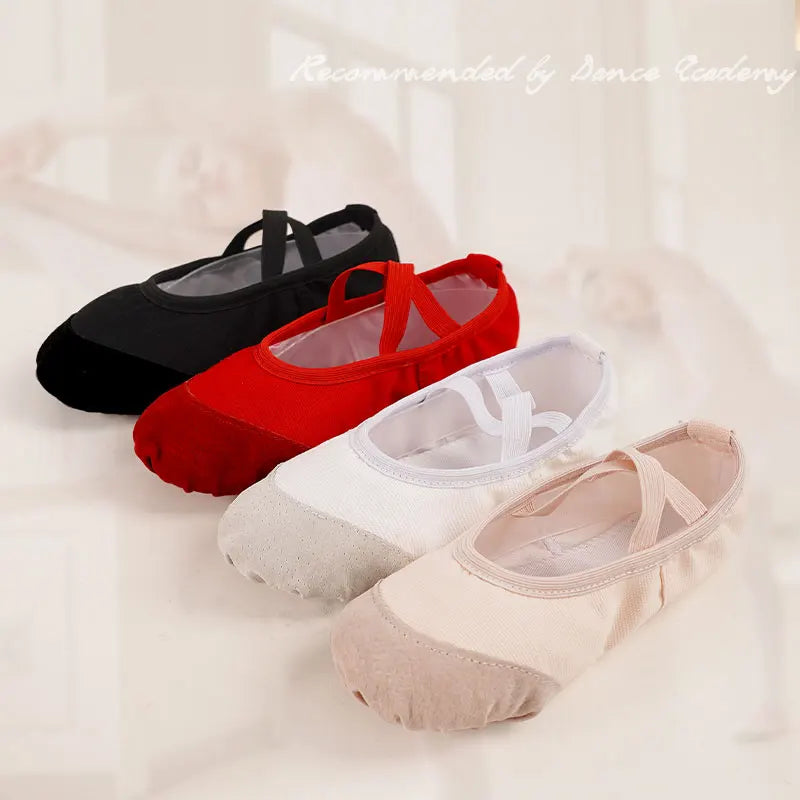 Girls Ballet Shoes For Woman Ballerina Shoes Ballet Flats Women Canvas Soft Sole Dance Slippers Children Practise Dance Shoes