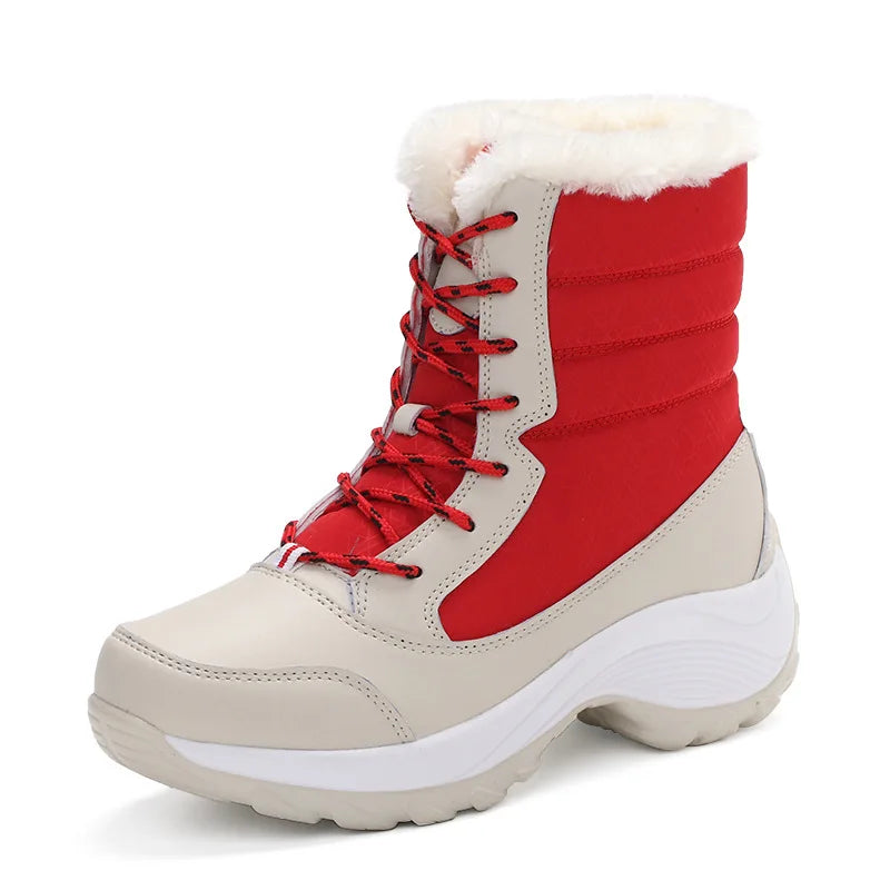 Snow Women Boots Casual Ladies Shoes Platform Women Shoes Flat Keep Warm Boots Ladies Fur Fashion Winter Boots Botas Mujer