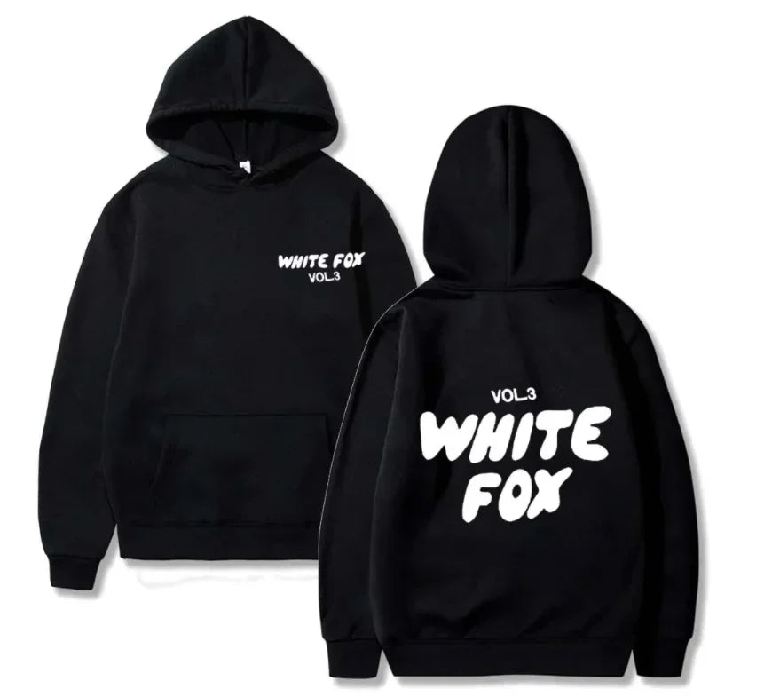 White Fox women's hoodie loose fitting hoodie wool thick letter print Men Sweatshirts