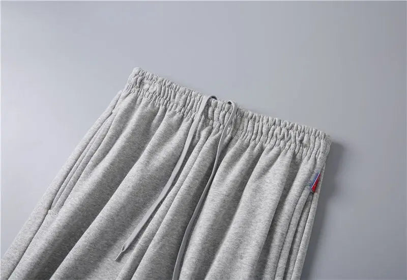 Men's Pants Winter New Casual Fleece Sweatpants Soft Drawstring Fleece Trousers Cotton Fashion Loose Fleece Running Pants